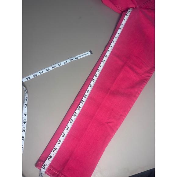 Vtg Levi Strauss Jeans Womens Pink High Waisted Straight Leg‎ Denim 11 - Picture 9 of 11